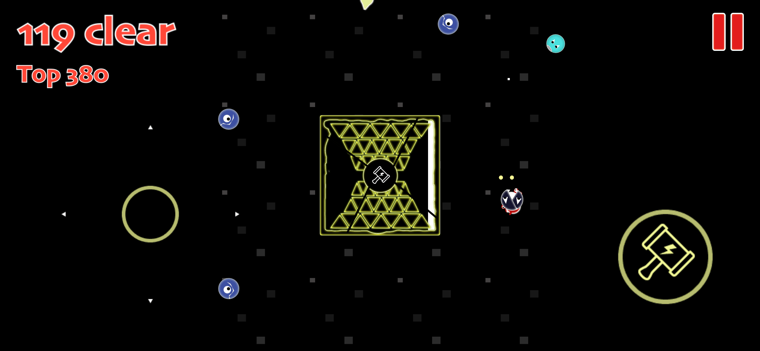 Temple Defender gameplay screenshot with enemies around a temple